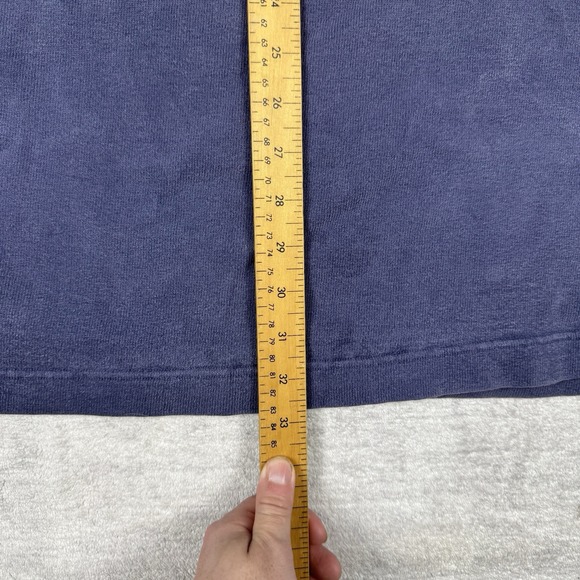 Barbarian Shirt Mens Large Blue Stripped Vtg 90s Rugby Polo Queens University - Picture 7 of 9